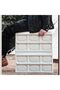 AUTO FAMILY Foldable Plastic Storage Box, Wooden Cover 55L, White - 6
