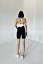 Women's Short High Waist Cotton Mini Black Denim Shorts - 6