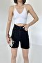 Women's Short High Waist Cotton Mini Black Denim Shorts - 4