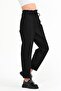 Women's Elastic Waist Wide Leg Black Jeans - 4