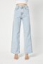 Women's Low-Cut Loose Ice Blue Palazzo Jeans
