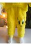 Girl's Plush Top and Bottom Set Tweety Vibrant Yellow Soft - 8