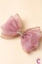 Zircon Stone Gold Detailed Girl's Pink Princess Crown Clamp Buckle - Party Birthday Hair Clip - 5