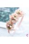Elegant Floral Soft Baby Girl Bandana Salmon Pink Tone - Birthday Hairband Newborn Barrette