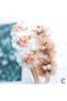 Elegant Floral Soft Baby Girl Bandana Salmon Pink Tone - Birthday Hairband Newborn Barrette - 3