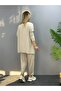 Women's Long Sleeve Two-Piece Viscose Fabric Set - 3