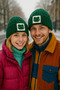 Green Frog Beret Wool Luxury Beret Frog Punch Valentine's Day, Gift, Unisex - 4
