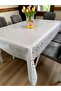 مفرش طاولة - مظهر مطرز بالدانتيل - شفاف - غير مثقوب - PVC - 6
