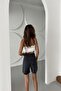 Women's Stoned Jeans Summer Black Tight Mini Denim Shorts - 6
