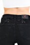 Women's Zippered High Waist Tight Smoked Jeans - 3