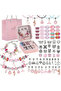 68PCS Charm Bracelet Kit for Girls – DIY Jewelry with Snake Chains, Charms & Gift Box