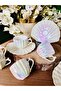 Oyster 6-Person Pearlized Porcelain Coffee Cup with Pearls - 4