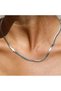 Silver Color Bracelet Necklace Set Italian Scrubbed Steel Chain Necklace Bracelet Double Set Unisex Product - 3