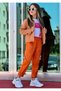 Girl's Orange Denim Jacket / Orange Denim Trousers / Printed T-Shirt 3-Piece Combination - Festive - Seasonal - 6