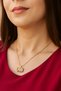 Steel Tarnish-Free Zircon Stone Opening Pearl Detailed Necklace
