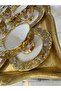 Esterhomedecor 6-Person Porcelain Hand-Painted Gold Coffee Cup Set - 7