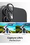 Camera Lens Protector Compatible with iPhone 17 Black Scratch Resistant, HD Clear - 3