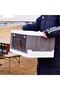 AUTO FAMILY Outdoor Camping Storage Box 50L, Foldable Plastic Storage Box with Lids-Beige