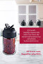 Metal Stand 8-Piece Double-Lid Glass Spice Jar Set - Salt Shaker, Pepper Shaker, Spice Set - 7