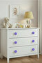 Purple Children's Room Furniture Handle - 55 mm - Abs Plastic Single Button Cabinet and Drawer Handle - 4