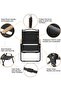 AUTO FAMILY Foldable Camping Chair with Cup Holder Beige, Outdoor Portable Foldable Chair - 7