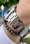 New Season Stainless Steel Cord Men's Wristwatch 3 ATM Waterproof + Bracelet Gift - 4