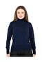Turtleneck Basic Sweater Navy Blue