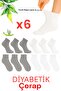 Women'S/Men's Sugar Socks Seamless Diabetic Half-Toe Non-Squeezing Socks Set of 6