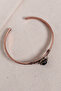 Pure Copper Authentic Flower Figure Bracelet with Turquoise Stone - 2
