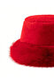 Red Plush Soft Heart - Women's Hat - 4