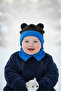 Baby Kids Double Layer Special Design Extra Cold Protective Beanie Neck Collar Set - 2