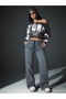 Women's Light Gray Lace-Up Gray Rib Fabric Striped Loose Leg Casual Sweatpants - 6