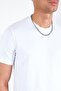 White Men's Basic T-Shirt |   Mes216959-01 - 4
