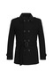 Men's Black Belted Cashew Coat Trench Model