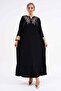 Women's Embroidered Plus Size Hijab Velvet Dress