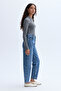 Women's Anthracite Melange Fitted Long Sleeve Blouse - 3