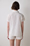 Blossom Cotton Shirt Shorts Ecru Pajama Set - 3
