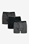 Thin Stripe 3-Piece Multicolor Boxers