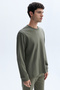 Men's Black Comfort Fit Crew Neck Sweatshirt - 3