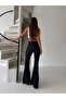 New High Waist Spanish Leg Jeans Leggings - 2
