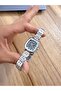 Retro Cord Design Stylish Stone Dial Women's Wristwatch - 3