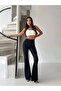 New High Waist Spanish Leg Jeans Leggings - 4