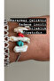 Red Coral-Frize Stone Bracelet with Steel Elevator Baroque Pearls - 3