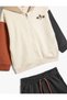 Hooded Zippered Sweatshirt and Shorts Set Cotton - 3