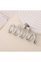 Silver Color Metal Wave Model 10 cm Luxury Latch Buckle - 2