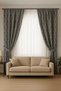 Heavy Weight Luxury Background Curtain (Flat Sewing, No Piles, Adjustable Pile Handle Tie) - 5