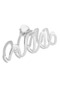 Silver Color Metal Wave Model 10 cm Luxury Latch Buckle - 7