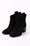 Alessia Western Black Color Heeled Women's Boots - 3