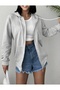 Women's Gray Color Hooded Zippered Sweatshirt