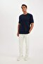Relax Fit Relaxed Cut Straight Leg Cotton Summer Fabric Trousers D4251Ax24Sm - 5